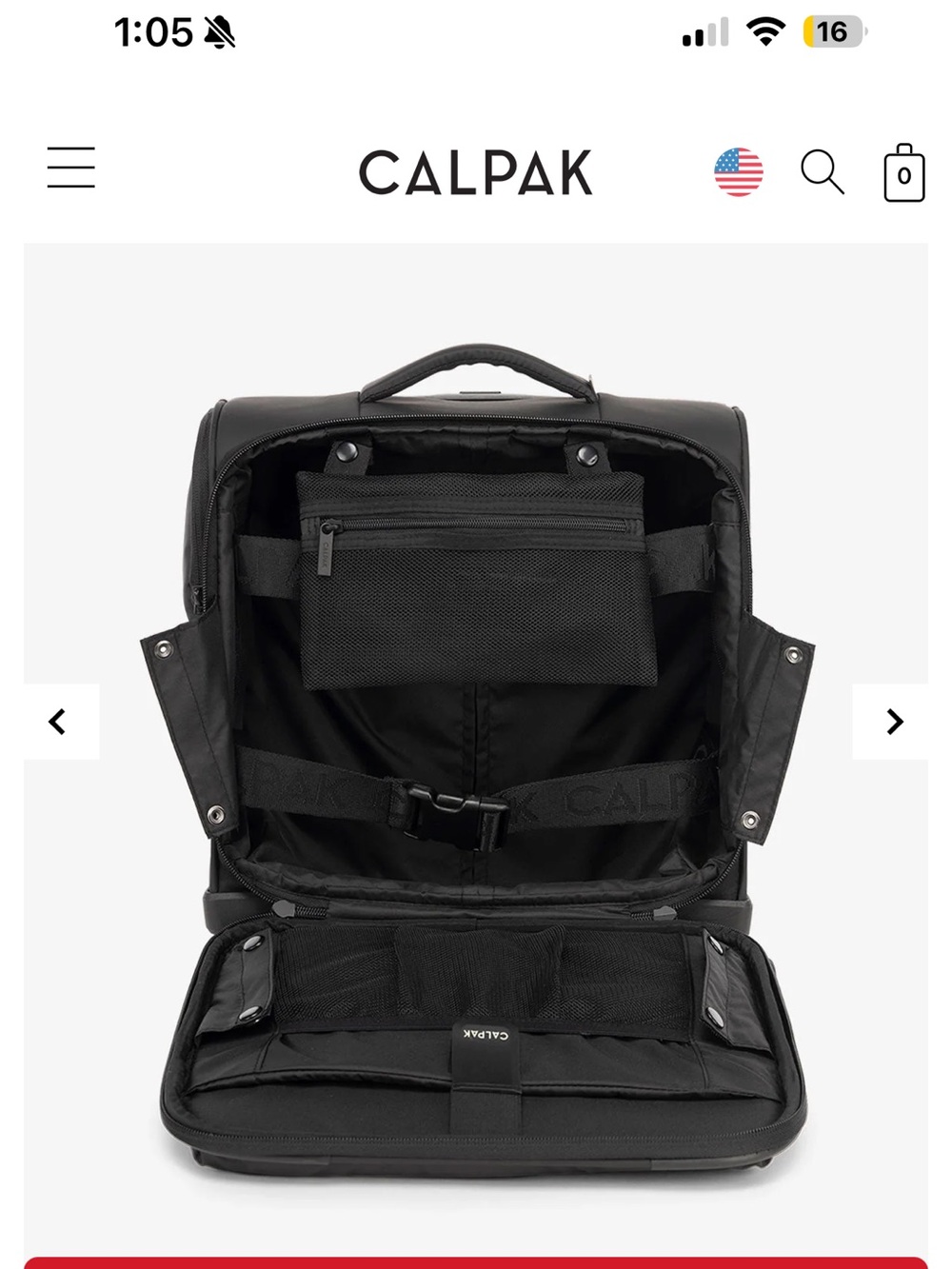 Luka Soft-Sided Mini Carry-On Luggage in Matte Black - Picture 4 of 11